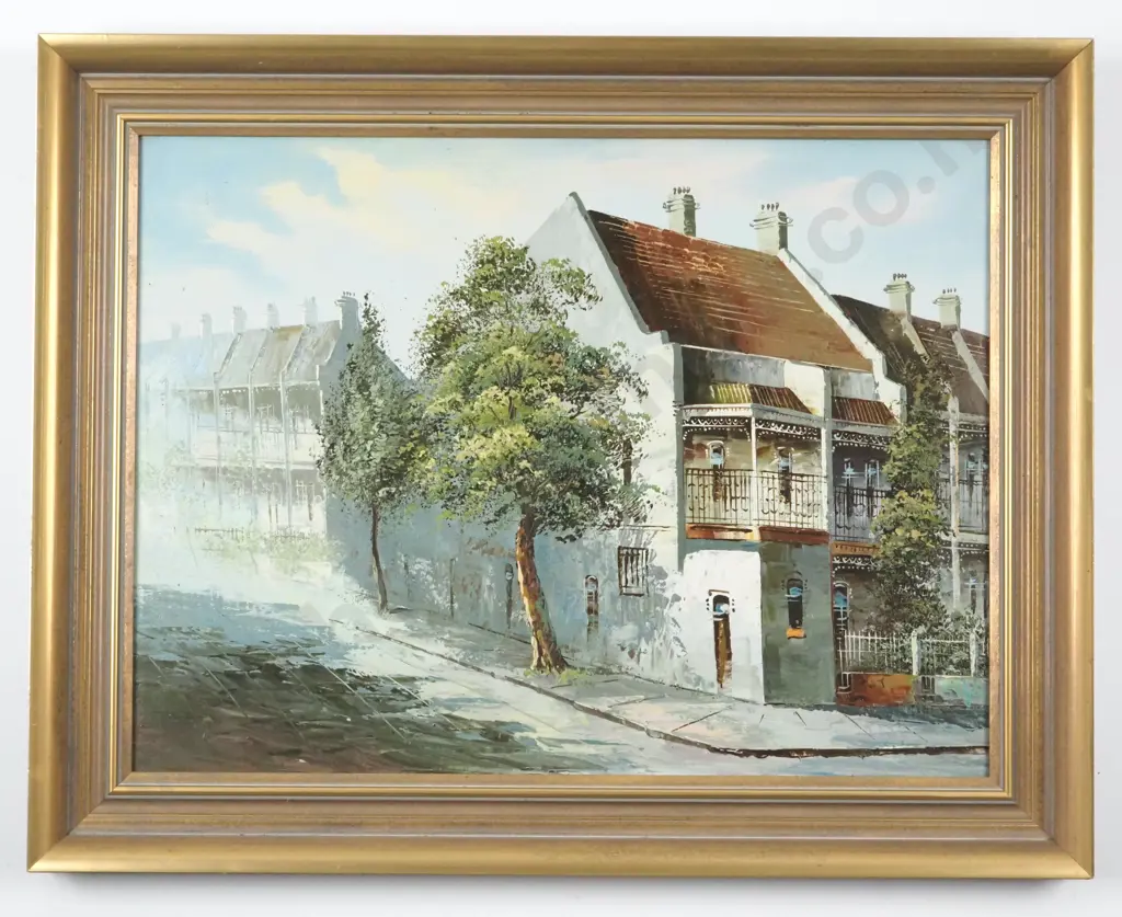 Terrace Houses. Acrylic on Board. Image 1++