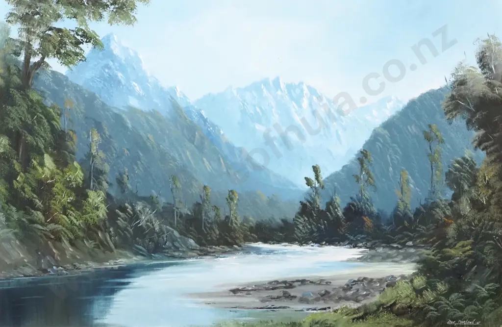 Don Parlane. Mount Christina. Oil On Board. Image 1++