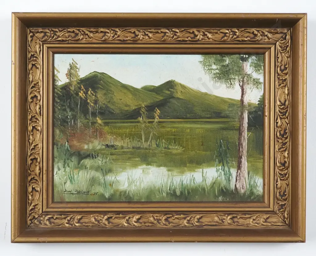 Don Parlane. 1975. Lake Paringa, Westland, NZ. Oil on Canvas. Image 1++