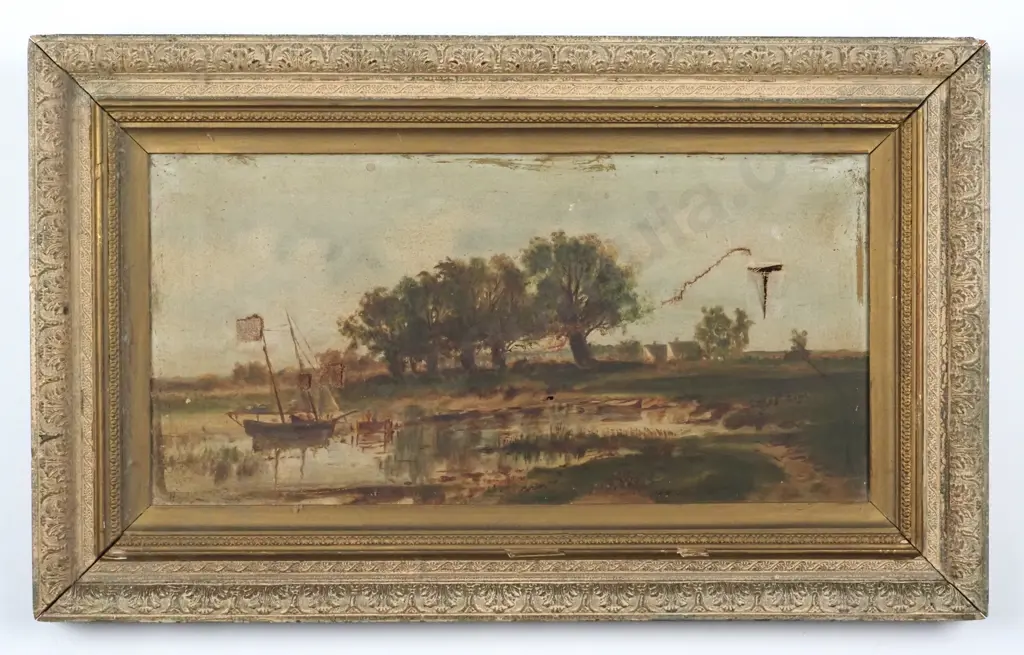 Possibly Anna Steve. Rural Landscape Oil on Canvas. A/F Image 1++