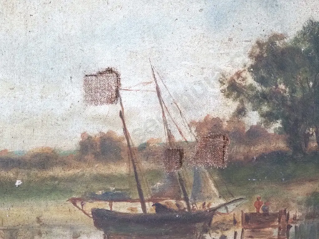 Possibly Anna Steve. Rural Landscape Oil on Canvas. A/F Image 1++