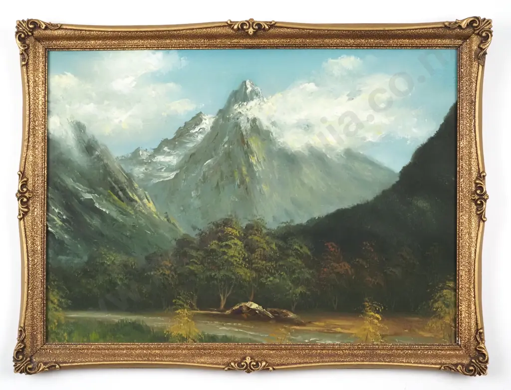 Mountain Landscape. Oil on Board. Image 1++