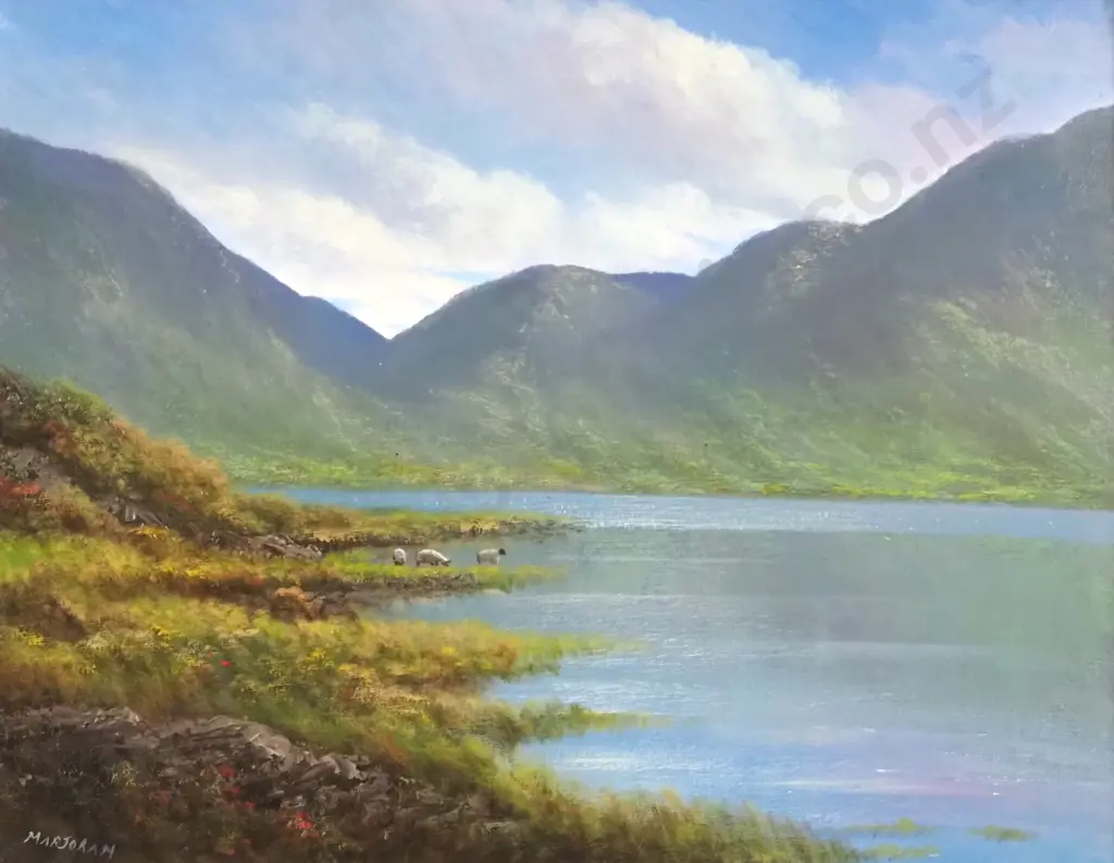 Jerry Marjoram. 'Mweelrea, County Mayo'. Oil On Board. Image 1++