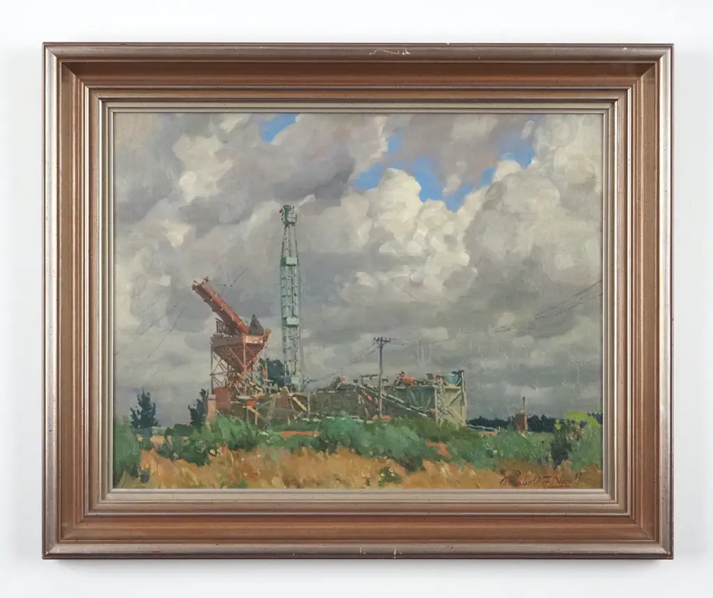 Archibald F. Nicoll.  Country Scene - Untitled. Oil on Board Image 1++