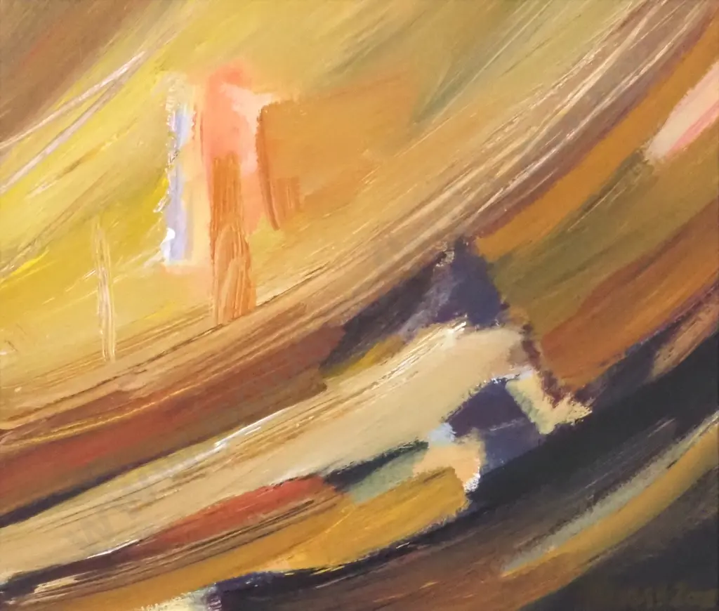 Angela Burns. 2002. Sea? Rust - Kamau Taurea, St Martine Island. Oil on Paper. Image 1++