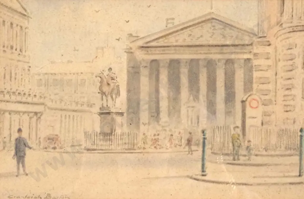 Cranleigh Barton. Trafalgar Square. Watercolour. Image 1++