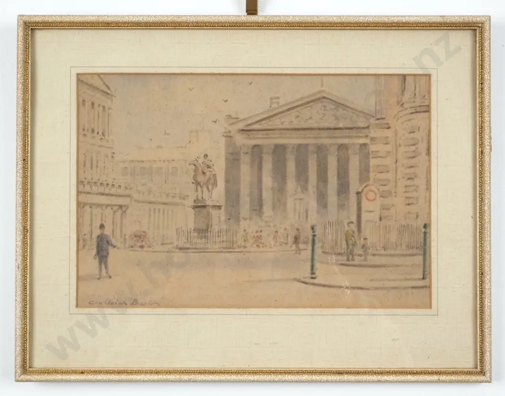 Cranleigh Barton. Trafalgar Square. Watercolour. Image 1++