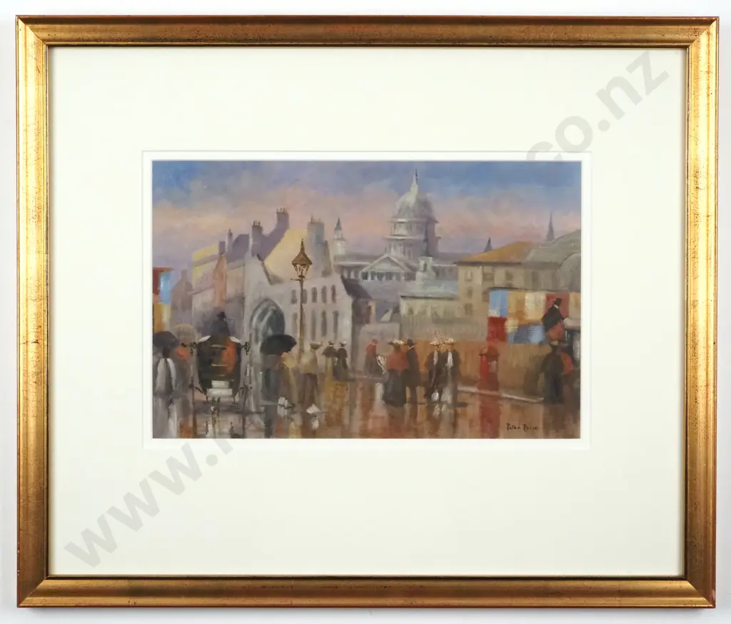 Peter Price. Foggy Day, London. Oil On Board. Image 1++