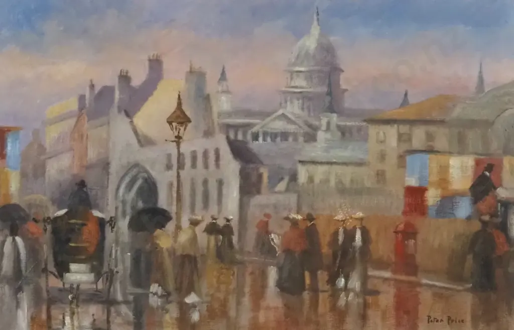 Peter Price. Foggy Day, London. Oil On Board. Image 1++