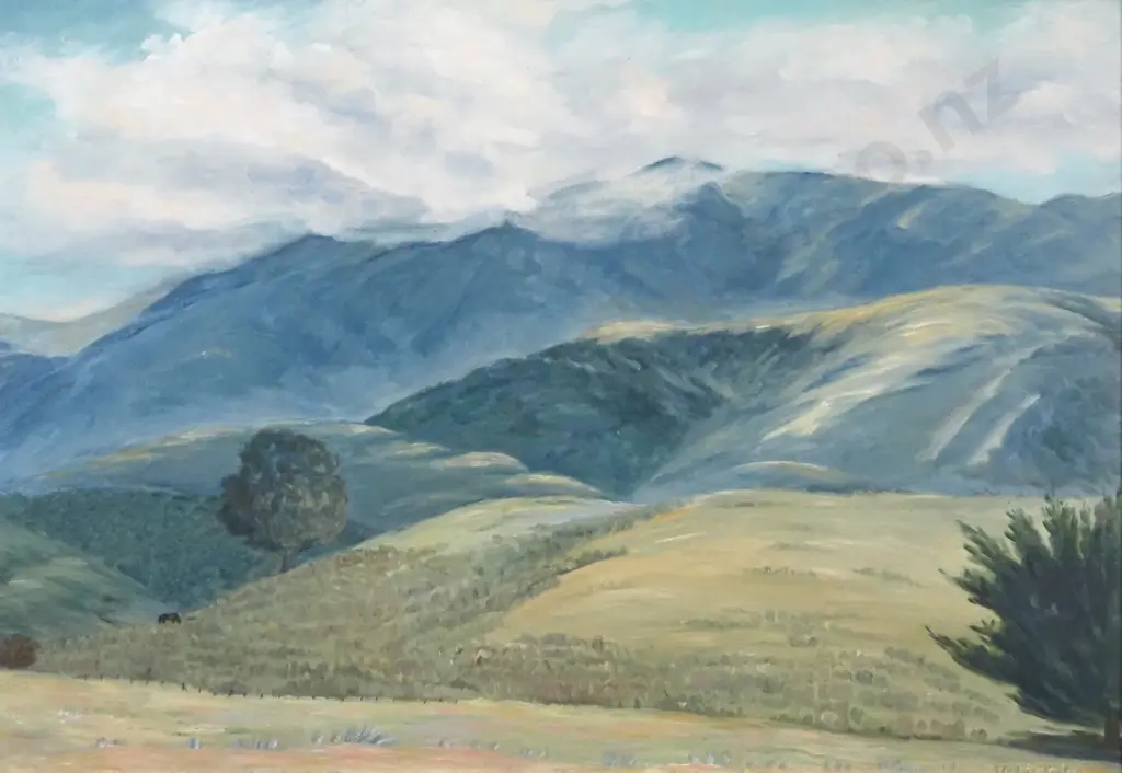 Gladys Keely. 1982. Mount Oxford. Oil on Board. Image 1++