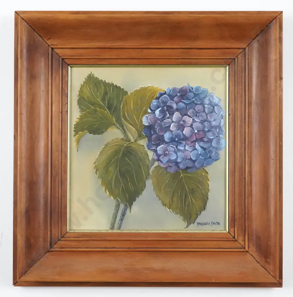 Barbara Smith. Still Life- Hydrangea. Acrylic on Canvas. Image 1++