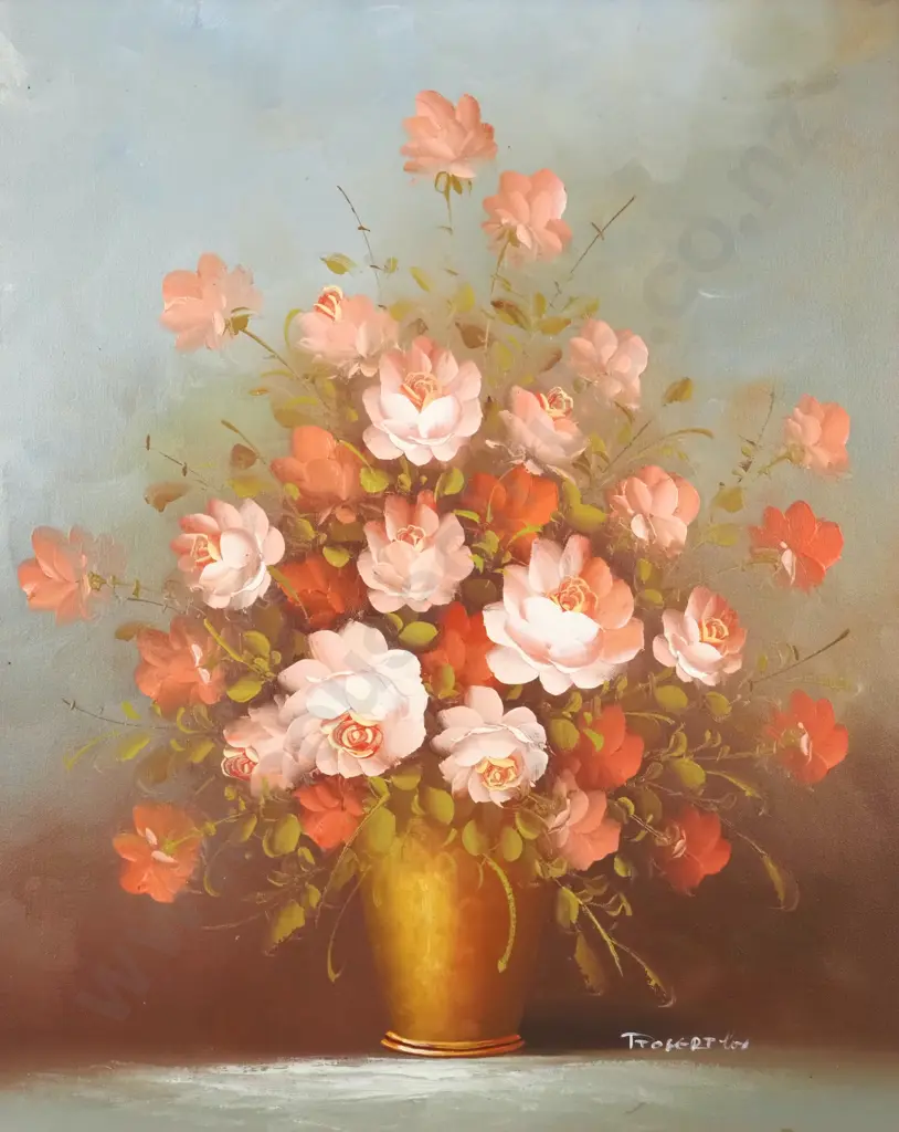 Robertson. Sill Life. Oil on Board. Image 1++