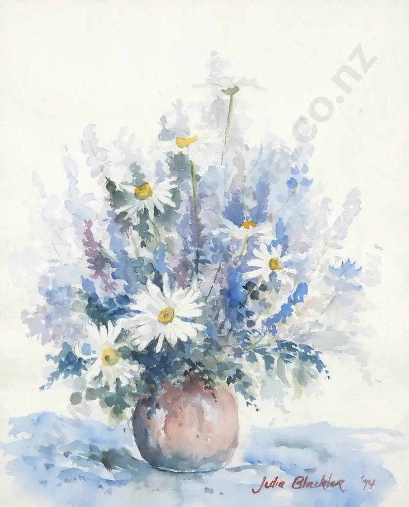 Julie Blackler. 1994. Country Flowers. Watercolour. Image 1++
