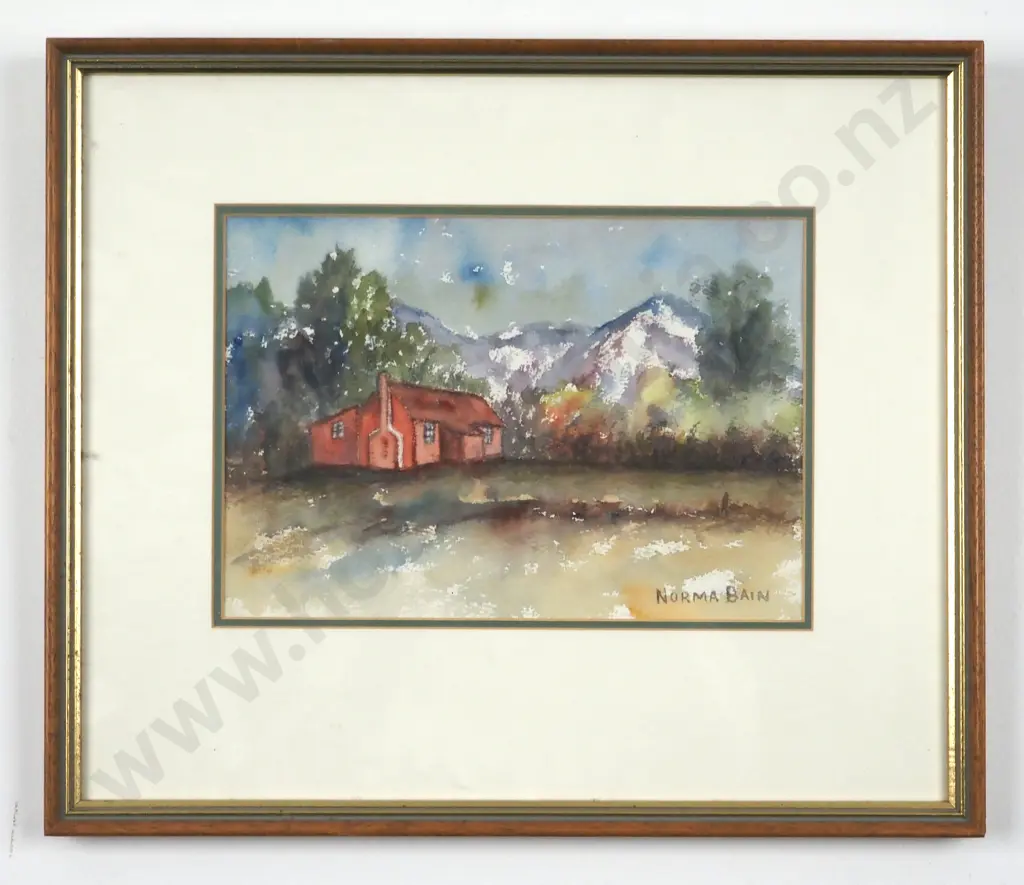 Norma Bain. Cottage, Castle Hill. Watercolour on Paper. Image 1++