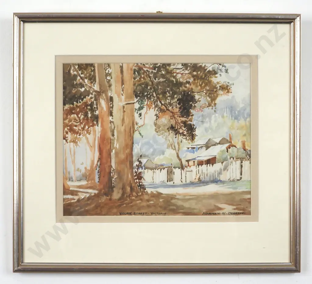 Norman Dearsly. 1995. Victoria Street Village. Watercolour. Image 1++
