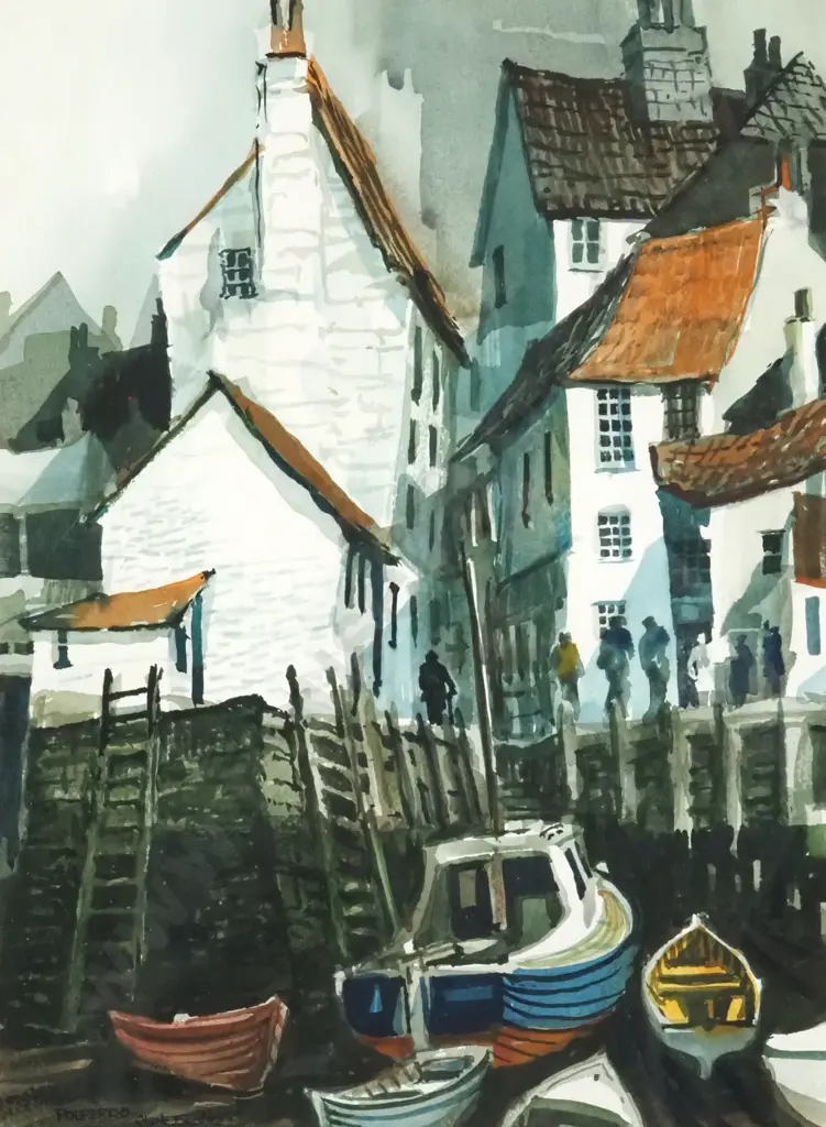 Clark Esplin. Polperro, Cornwall England. Watercolour. Image 1++