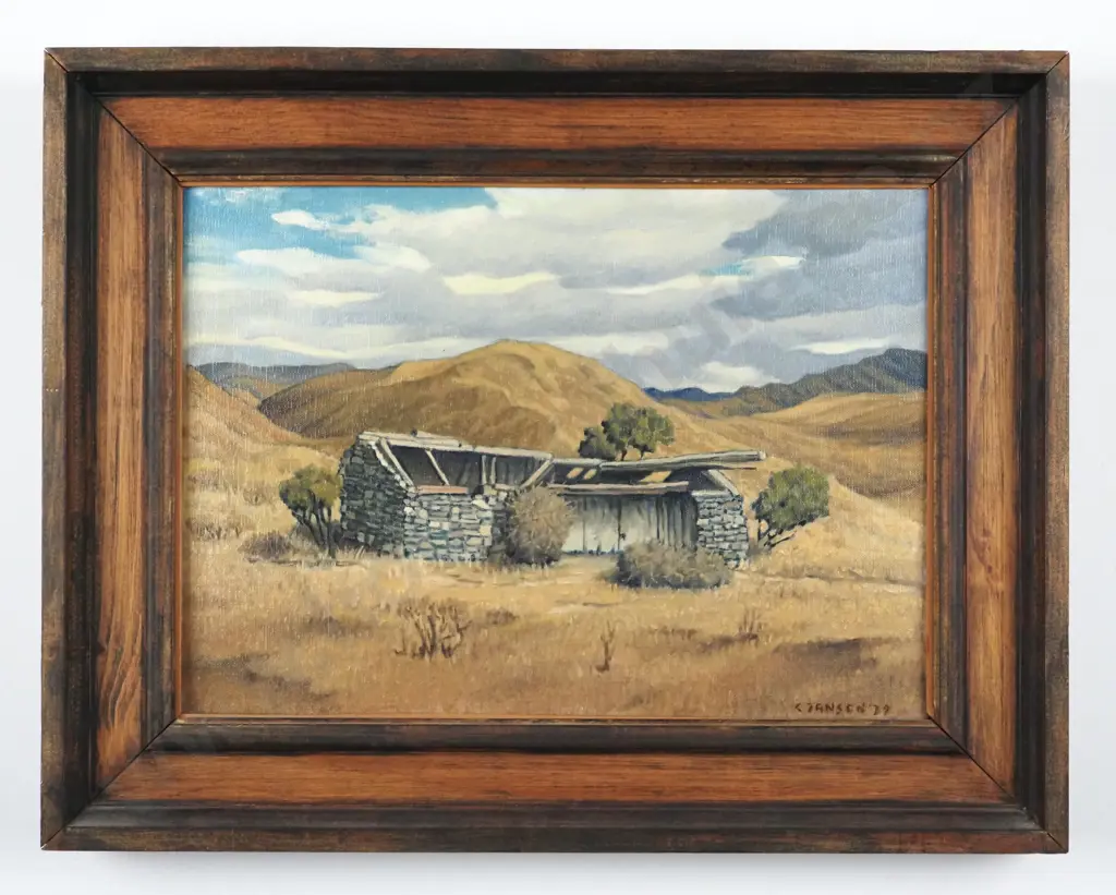 C Jansen. 1979. Abandoned High Country Cottage. Oil on Canvas. Image 1++
