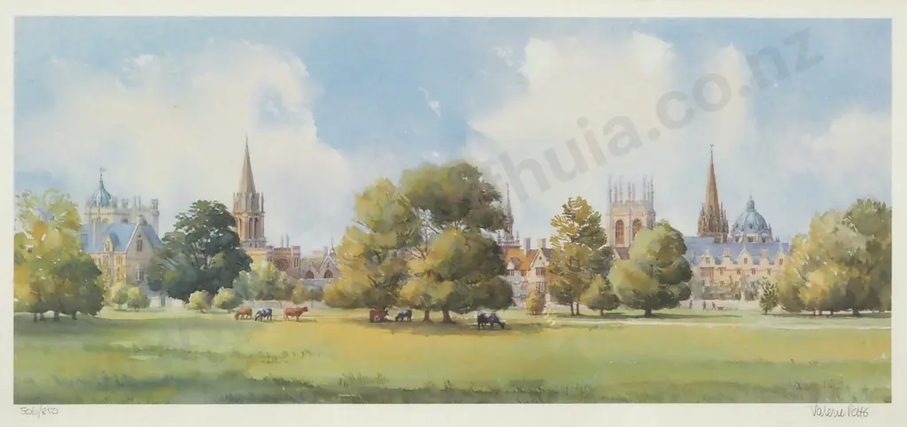 Valerie Potts. New College Oxford. Watercolour Print 506/850. Image 1++