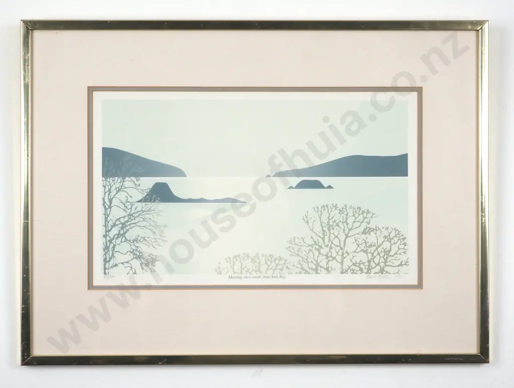 Don Gee. 1984. Morning View South from York Bay. Numbered Print 80/110. Image 1++