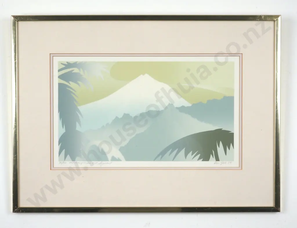 Don Gee. 1984. Morning View Mt Egmont.Numbered Print 75/100. Image 1++