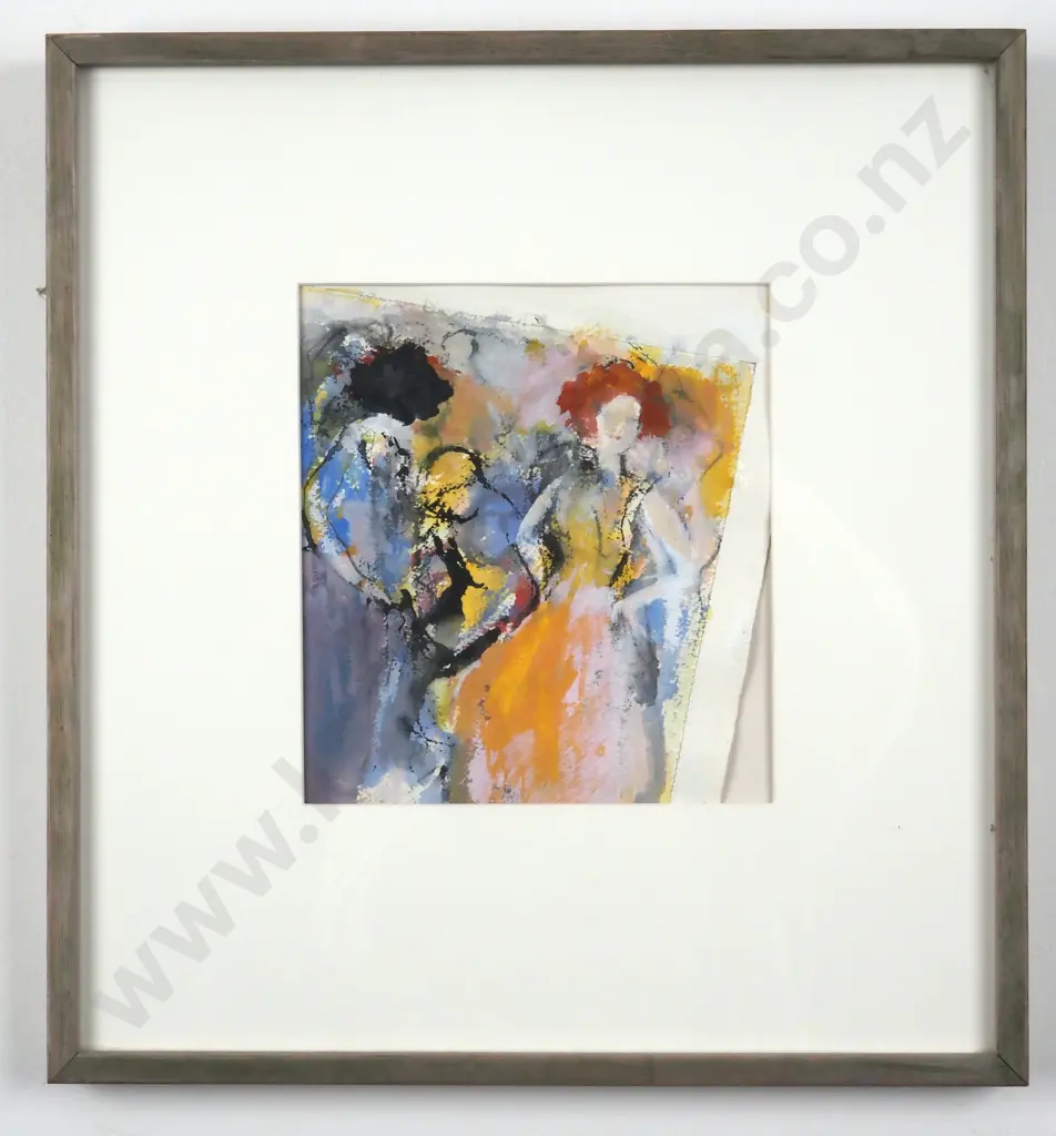 Jean Joyes.  Two Female Figures. Watercolour & Gouache on Paper. Image 1++