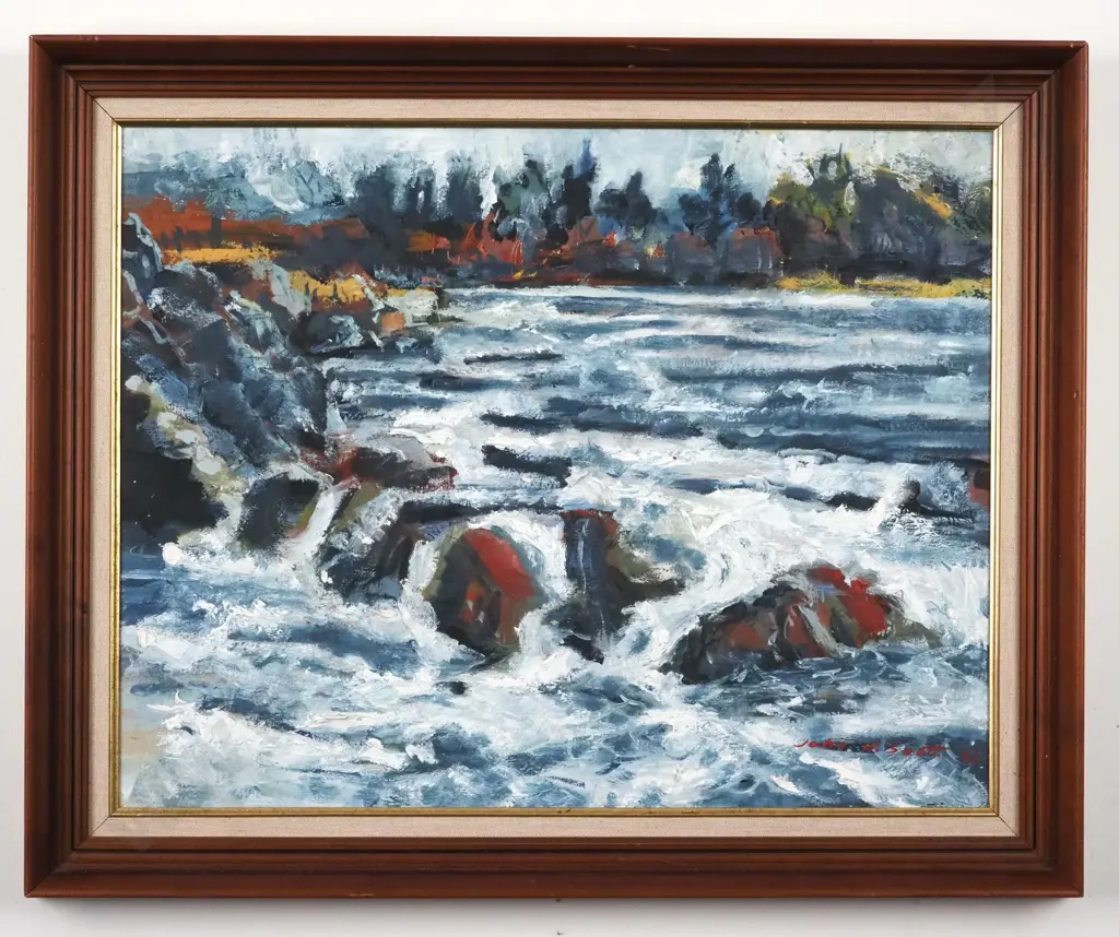 John W. Scott. 1984. Aftermath of a Three Day Deluge. Oil on Board. Image 1++