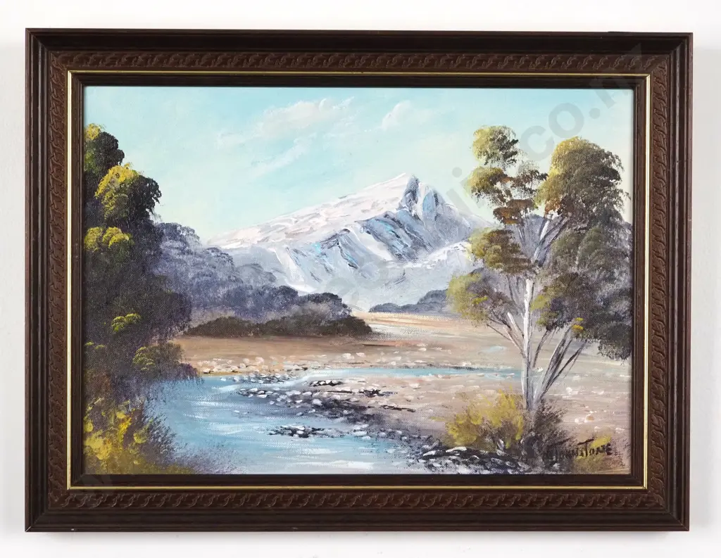 Ngarita Johnstone. At the Foot of the Alps. Oil on Board. Image 1++