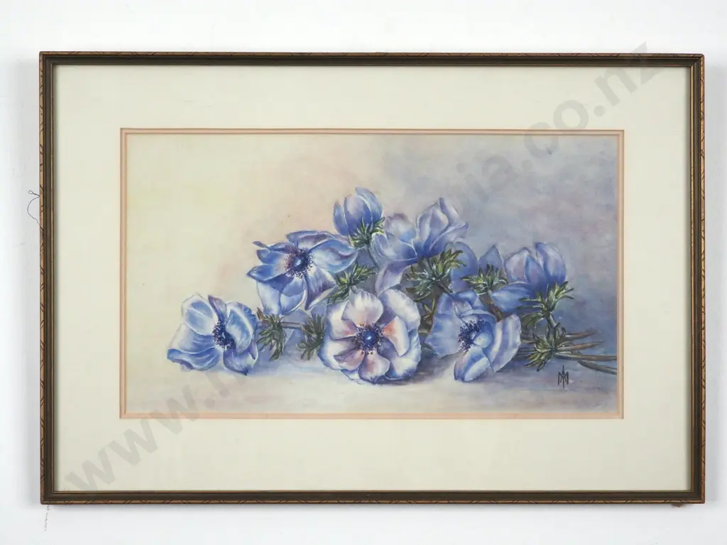 M. Still Life - Anemones. Watercolour. Image 1++
