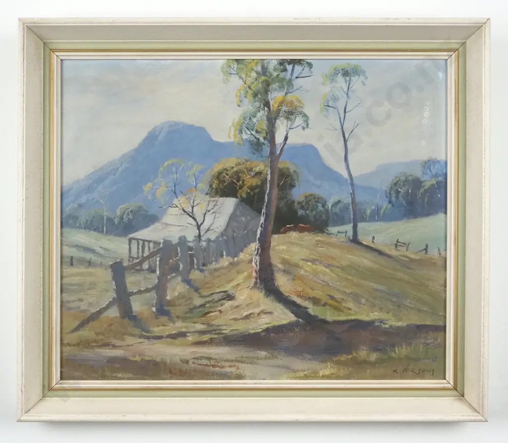 R. Parsons. Farm Scene. Oil on Board. Image 1++