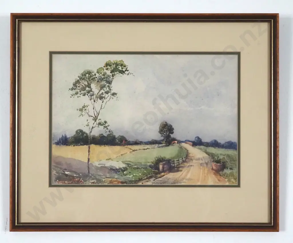 Landscape. Country Scene - Over the Bridge & Off to the Manor House. Watercolour. Image 1++