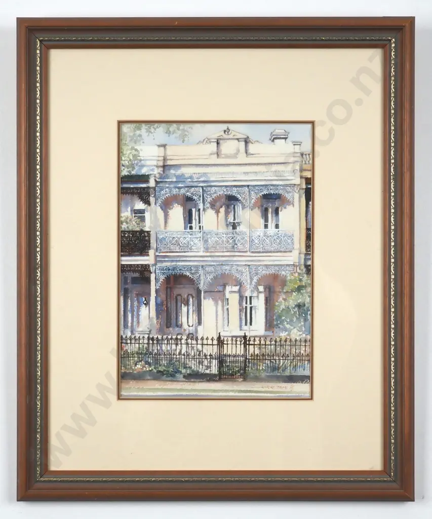 Lynne Deans. 1998. Melbourne Victorian House. Watercolour. Image 1++