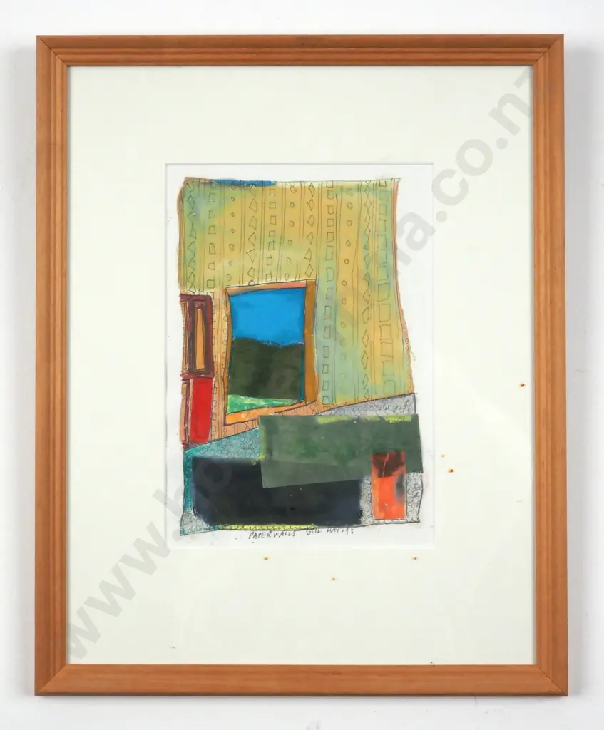 Gill Hays. 1993. Paper Walls. Watercolour Collage Paper & Tissue. Image 1++