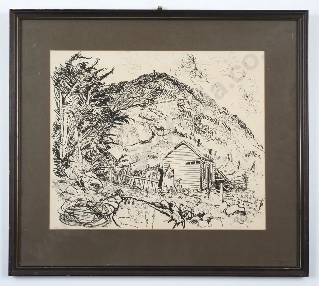 Margetts. 1973. Le Bons Peak, Banks Peninsula. Possibly  Ink/Lithograph or Print on Paper Image 1++
