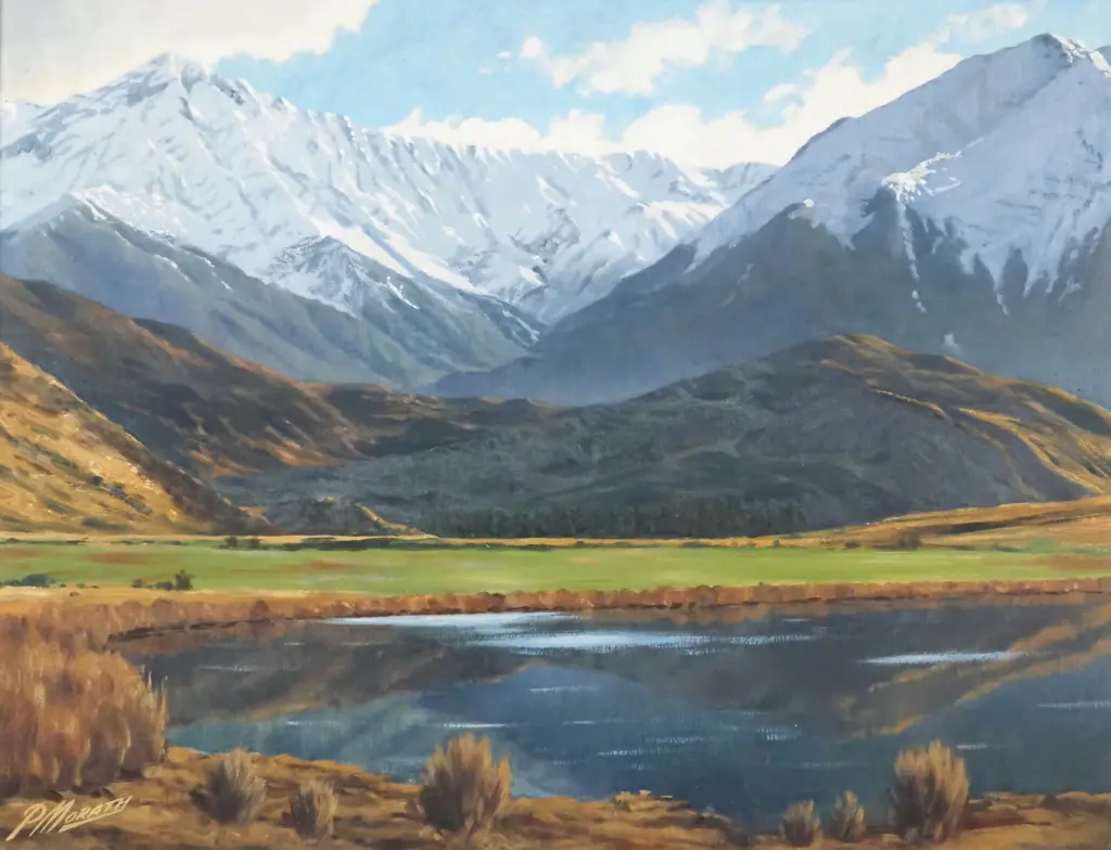 P. Morath. Lake Grasmere.  Acrylic on Board. Image 1++