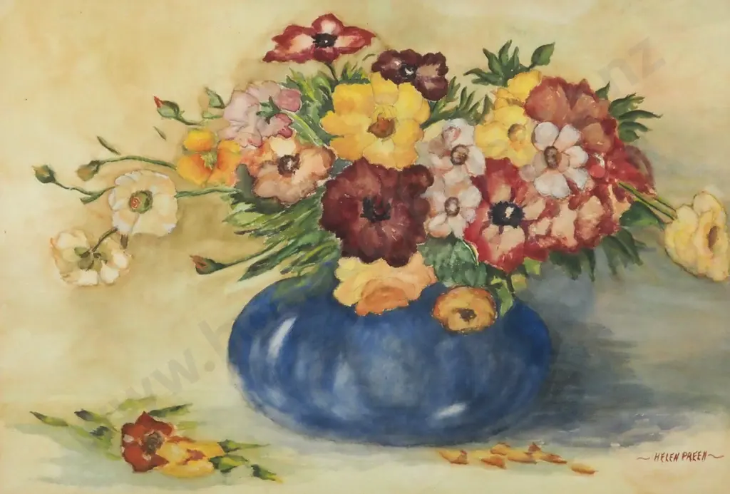 Helen Preen. The Green Vase. Watercolour. Image 1++