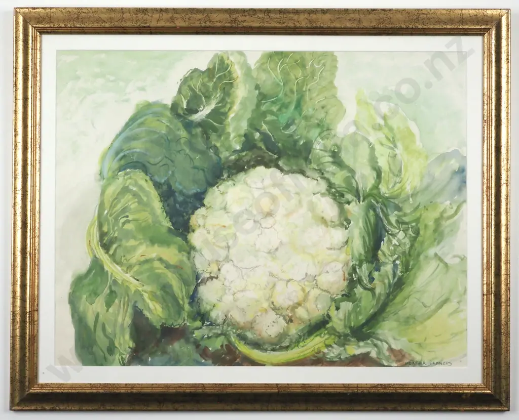 Heather Francis. Still Life - Cauliflower. Watercolour. Image 1++