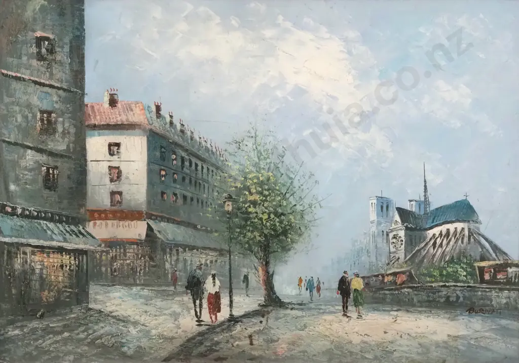 Caroline Burnett. Notre Dame Enveloped in an Early Morning Scarf of Autumn Mist. Image 1++