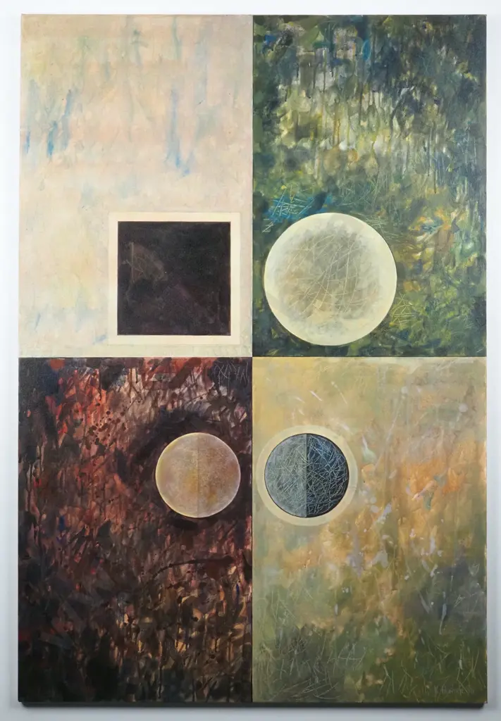 K Hunter. 1988. Abstract. Acrylic On Stretched Canvas. Image 1++