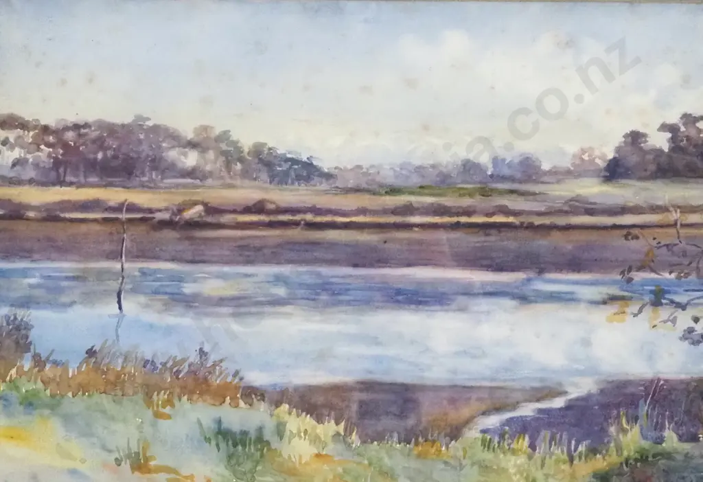 M.G. Bartlett. 16 May 1917. Heathcote River. Watercolour on Paper. Image 1++