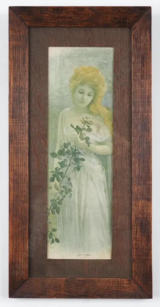 R Hill. 1907. June's Offerings. Antique Print. Image 1++