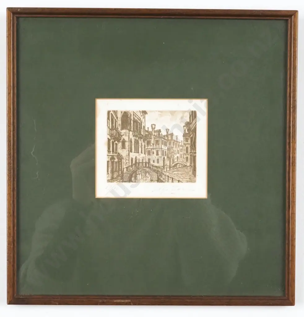 Two Venetian Scenes. Signed Numbered Etchings. 68/99, 69/99. Image 1++