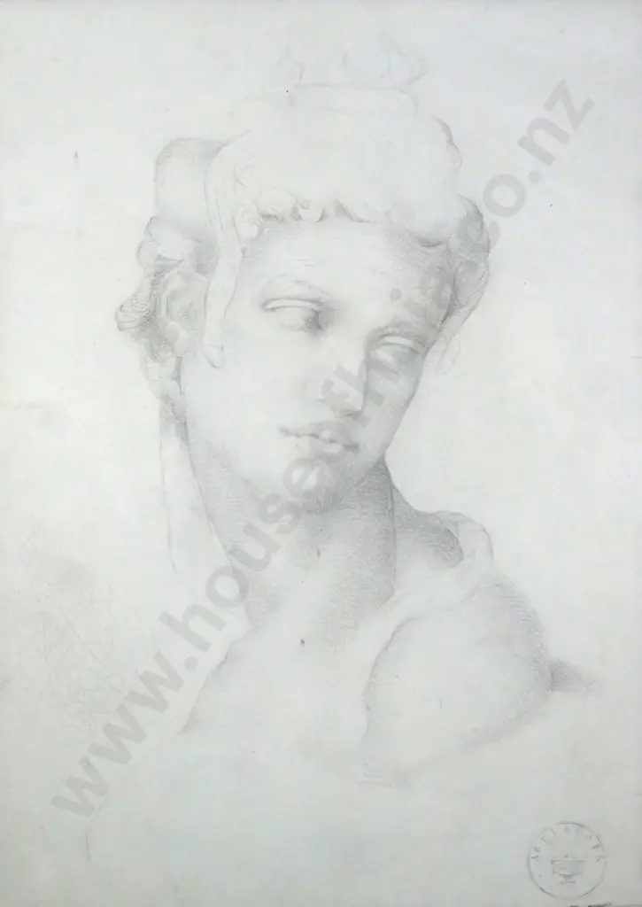 Very Large Signed Pencil Portrait Sketch. Image 1++