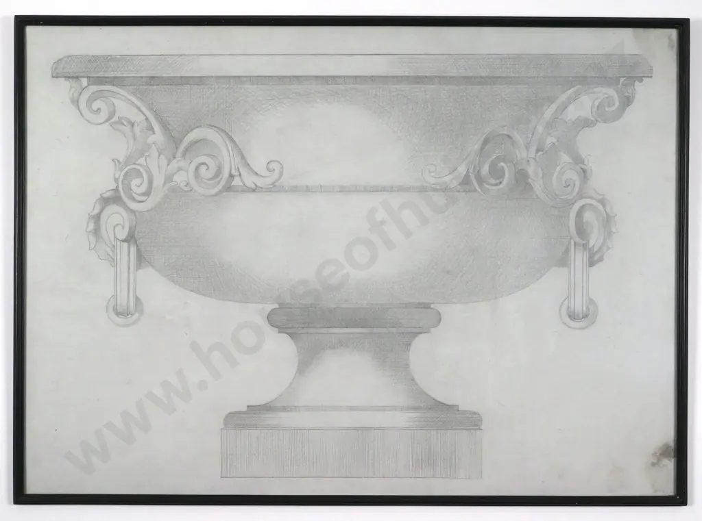 Very Large Pencil Sketch of an Urn. Image 1++