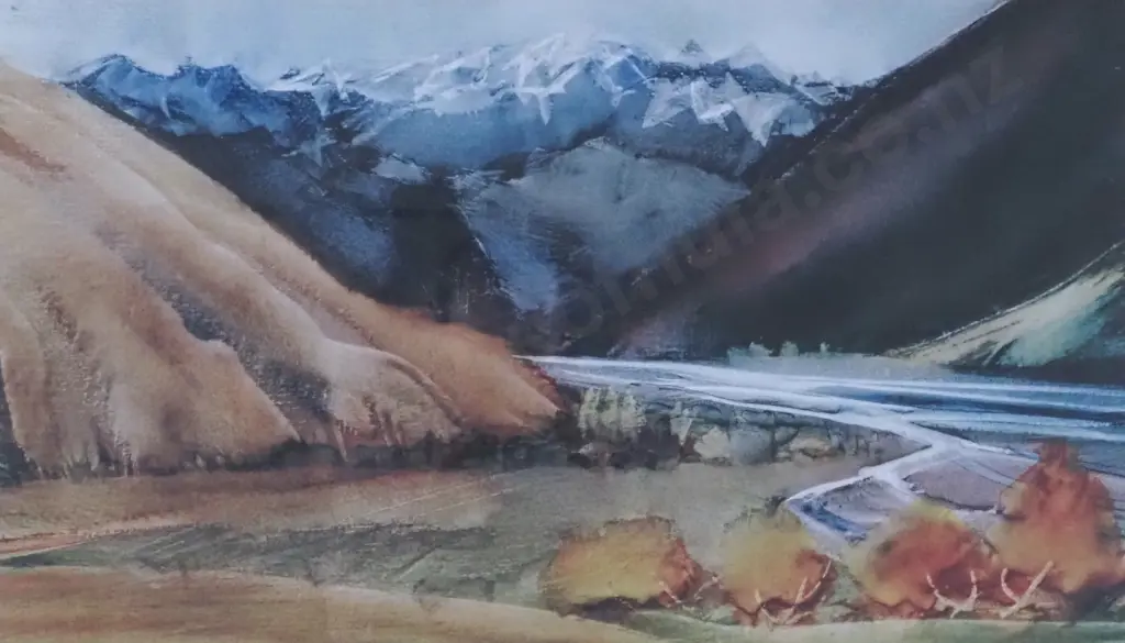 South Island Landscape. Large Framed Print. Image 1++