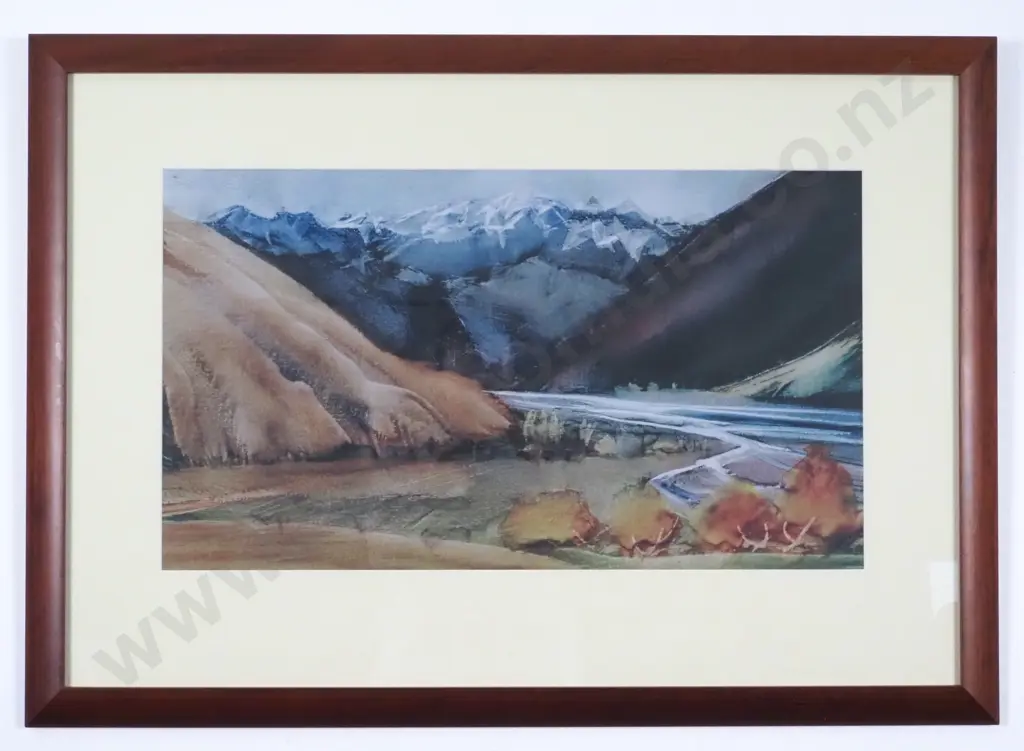 South Island Landscape. Large Framed Print. Image 1++