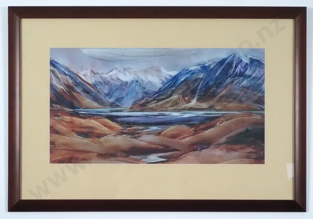 South Island Landscape. Large Framed Print. Image 1++