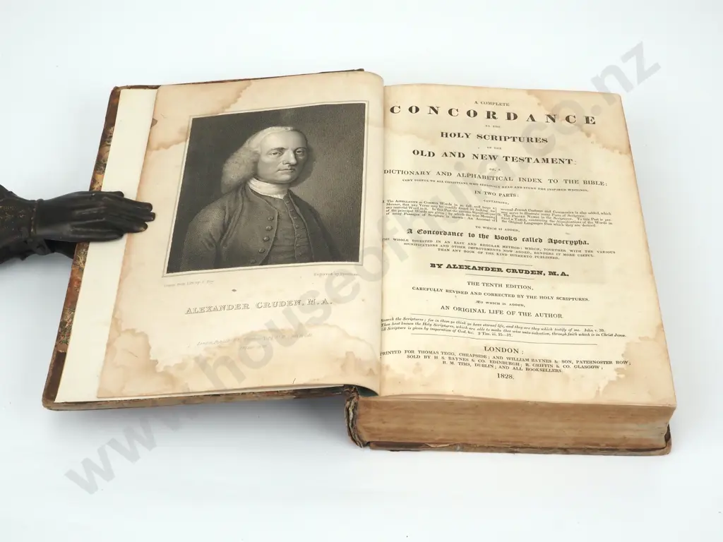 Cruden, Alexander; A Complete Concordance to the Holy Scriptures of the Old and New Testament. London , 1828 Image 1++