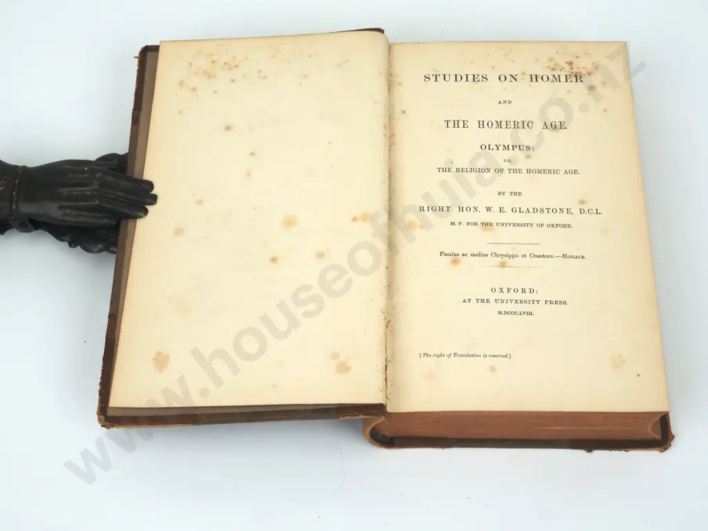 Gladstone, Right Hon W.E.; Studies on Homer and The Homeric Age (3 Volumes) Image 1++