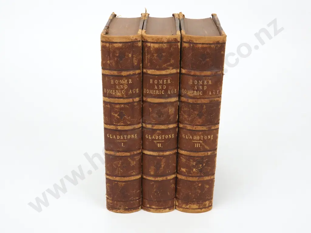 Gladstone, Right Hon W.E.; Studies on Homer and The Homeric Age (3 Volumes) Image 1++