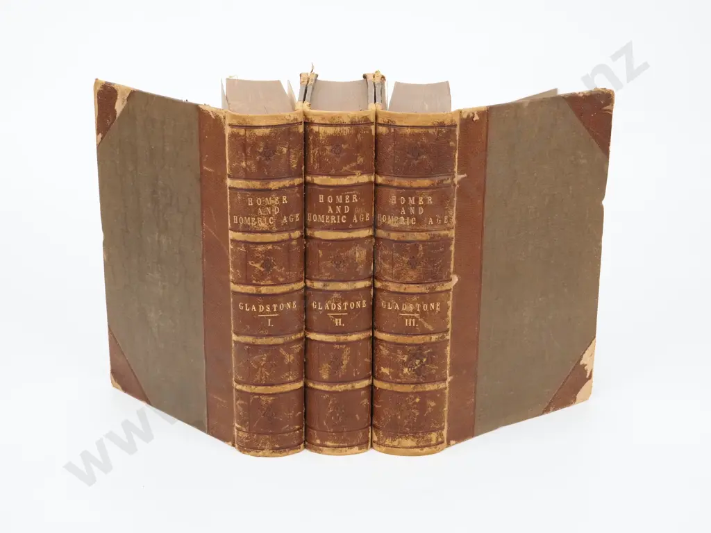 Gladstone, Right Hon W.E.; Studies on Homer and The Homeric Age (3 Volumes) Image 1++